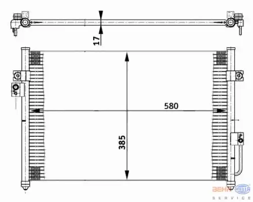 Конденсатор, кондиционер 8FC 351 302-231 HELLA