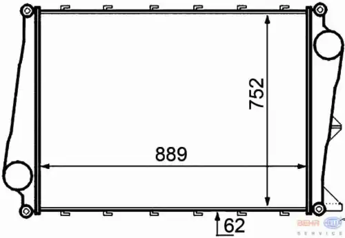 Интеркулер HELLA 8ML 376 727-551