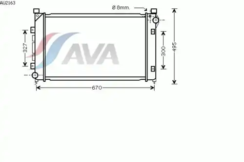 Радиатор системы охлаждения двигателя AVA AU2163