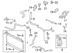 Радиатор системы охлаждения двигателя MAZDA RF3F-15-200B
