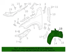 WHEEL ARCH LINER 31497495 VOLVO