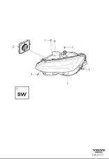 HEADLAMP 31656803 VOLVO