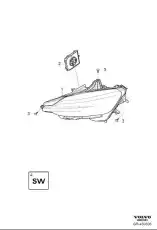 HEADLAMP 31656894 VOLVO