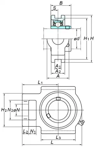 BEARING HOUSING UCT205 KOYO