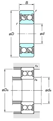 22072RS Подшипник 2207-2RS KOYO