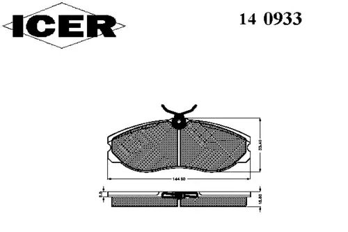 Тормозные колодки дисковые ICER 140933