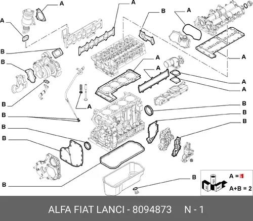 Прокладка ГБЦ LANCIA 8094873