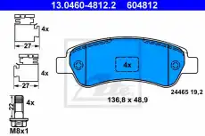 Тормозные колодки дисковые ATE 13.0460-4812.2
