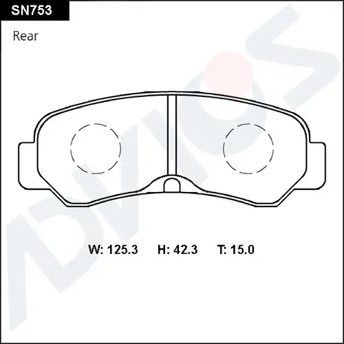 Колодки дисковые SN753 ADVICS