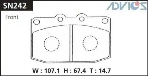 Колодкитормпер SN242 ADVICS