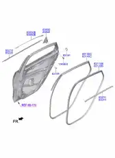 83860M6010 MOULDING ASSY-RR DR FRAME,RH KIA