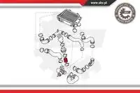 Патрубок интеркулера VW 24SKV092 SKV