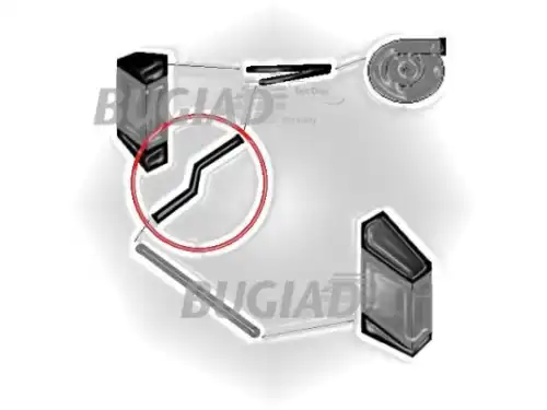 Патрубок интеркулера AUDI VW 86648 BUGIAD