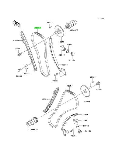 920571403 CHAIN,CAM \ Цепь ГРМ KAWASAKI
