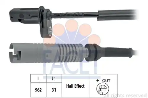 Датчик ABS FACET 210077