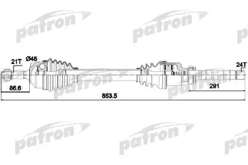 Вал приводной в сборе PATRON PDS0130
