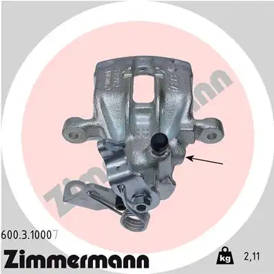 Суппорт тормозной ZIMMERMANN 600.3.10007
