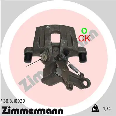 Суппорт тормозной ZIMMERMANN 430.3.10029