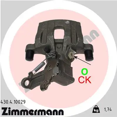 Суппорт тормозной ZIMMERMANN 430.4.10029