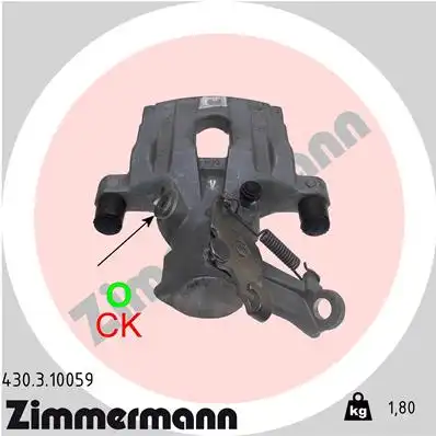 Суппорт тормозной ZIMMERMANN 430.3.10059