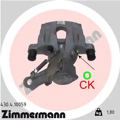 Суппорт тормозной ZIMMERMANN 430.4.10059