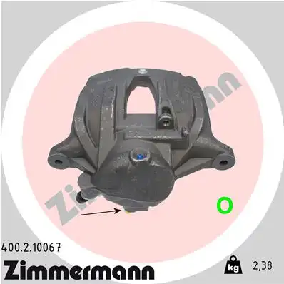 Суппорт тормозной ZIMMERMANN 400.2.10067