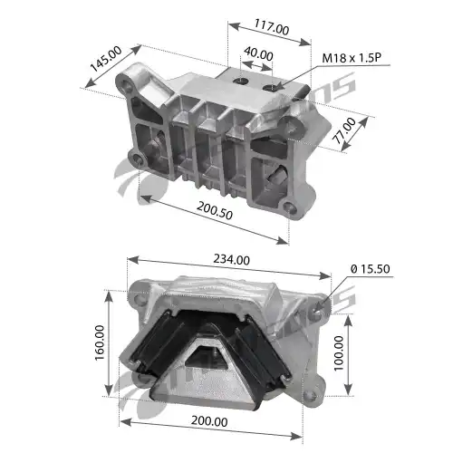 Подушка крепления двигателя MANSONS 400571