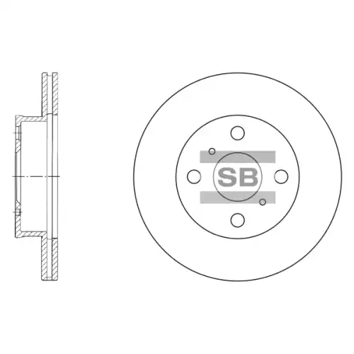 Тормозной диск SANGSIN SD4009