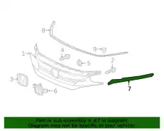 EXTENSION ASSY., L. 71129TEDT01 HONDA