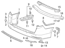 FACE, RR. BUMPER 04715THRA00ZZ HONDA