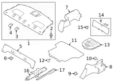 FINISHER TRUNK,REAR 849206CA0A NISSAN