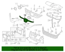 Решетка радиатора HONDA 71129THRA01
