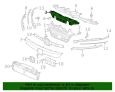 GRILLE, FR. BUMPER U 71112TVAA00 HONDA
