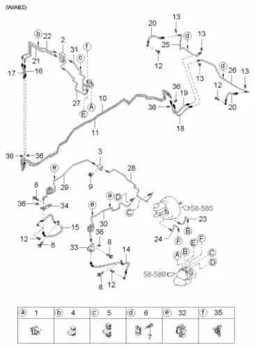 ШЛАНГ ТОРМОЗНОЙ HYUNDAI/KIA 58734-3E000DS MOBIS
