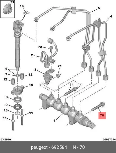 БОЛТ С БУРТИКОМ HR M8X125 L55 6925 84 PSA