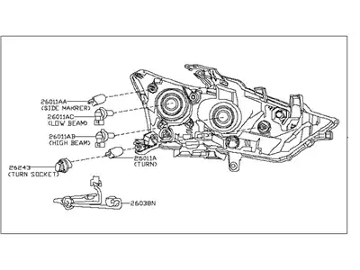 Фара NISSAN 260109DJ0B
