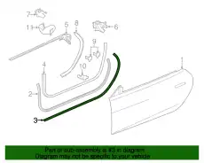 Уплотнитель двери JAGUAR T2R41430