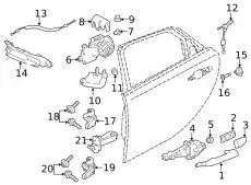Ручка двери JAGUAR J9C6279NER