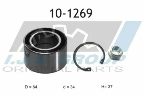 к-кт подшипника ступицы! передней\ VW Golf/Jetta <84/Caddy/Scirocco <92 101269 IJS