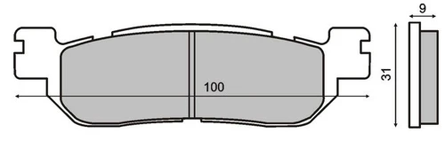 Тормозные колодки дисковые RMS 225102660