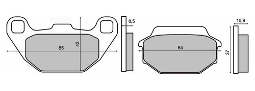 Тормозные колодки дисковые RMS 225102710