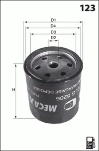 Топливный фильтр MECAFILTER ELG5310