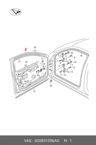Дверь 3G0831056AG VAG