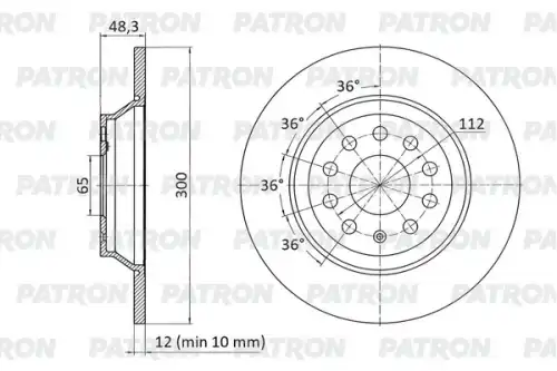 Тормозной диск PATRON PBD1899