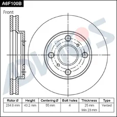 Тормозной диск ADVICS A6F100B