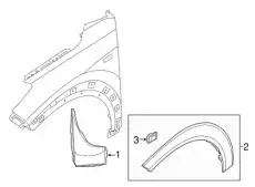 комплект брызговиков (2шт) D3F46AK000 MOBIS