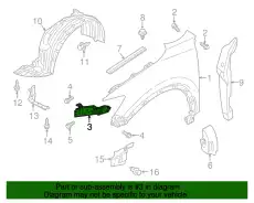 Кронштейн крыла металлический KDZ3521R0 MAZDA