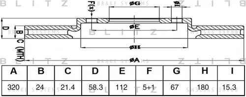 Тормозной диск BLITZ BS0477