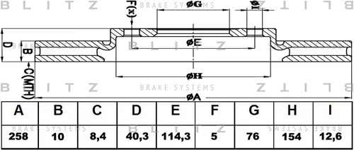 Тормозной диск BLITZ BS0461