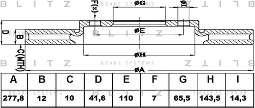 Тормозной диск BLITZ BS0449